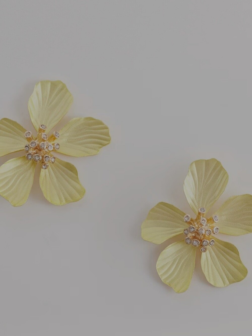 Aldo Gold Floral Crystal Drop Earrings - Picture 5 of 9